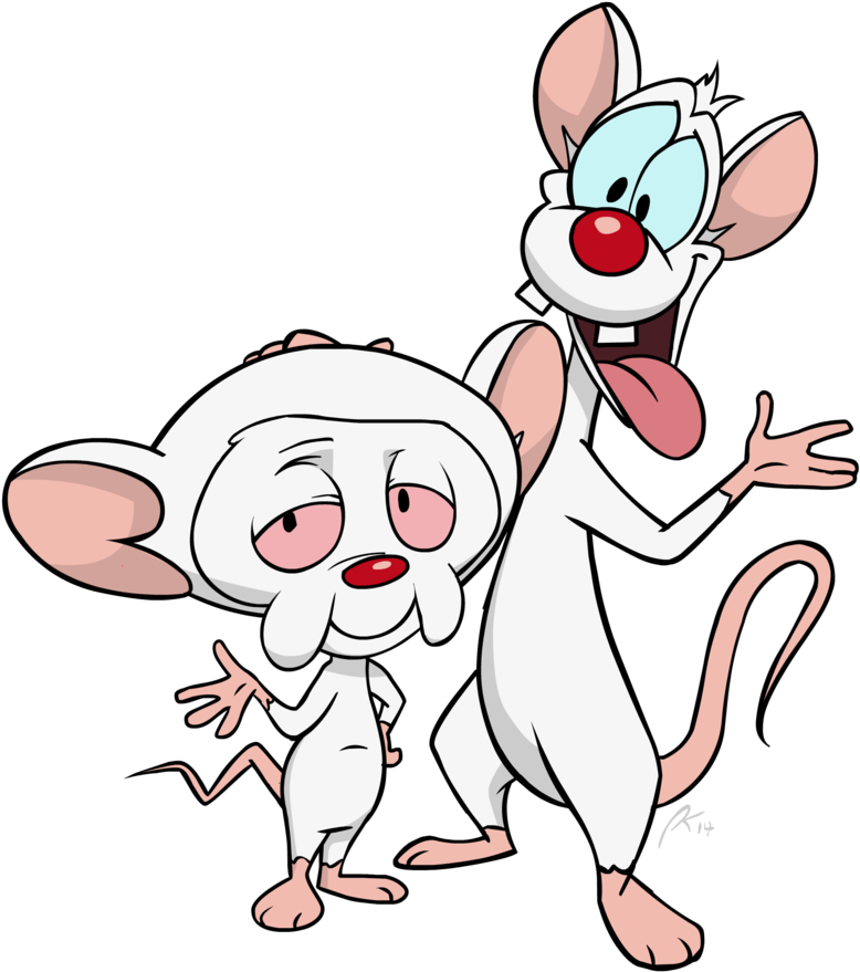 Pinky And The Brain Png Hd (black, pink, white)