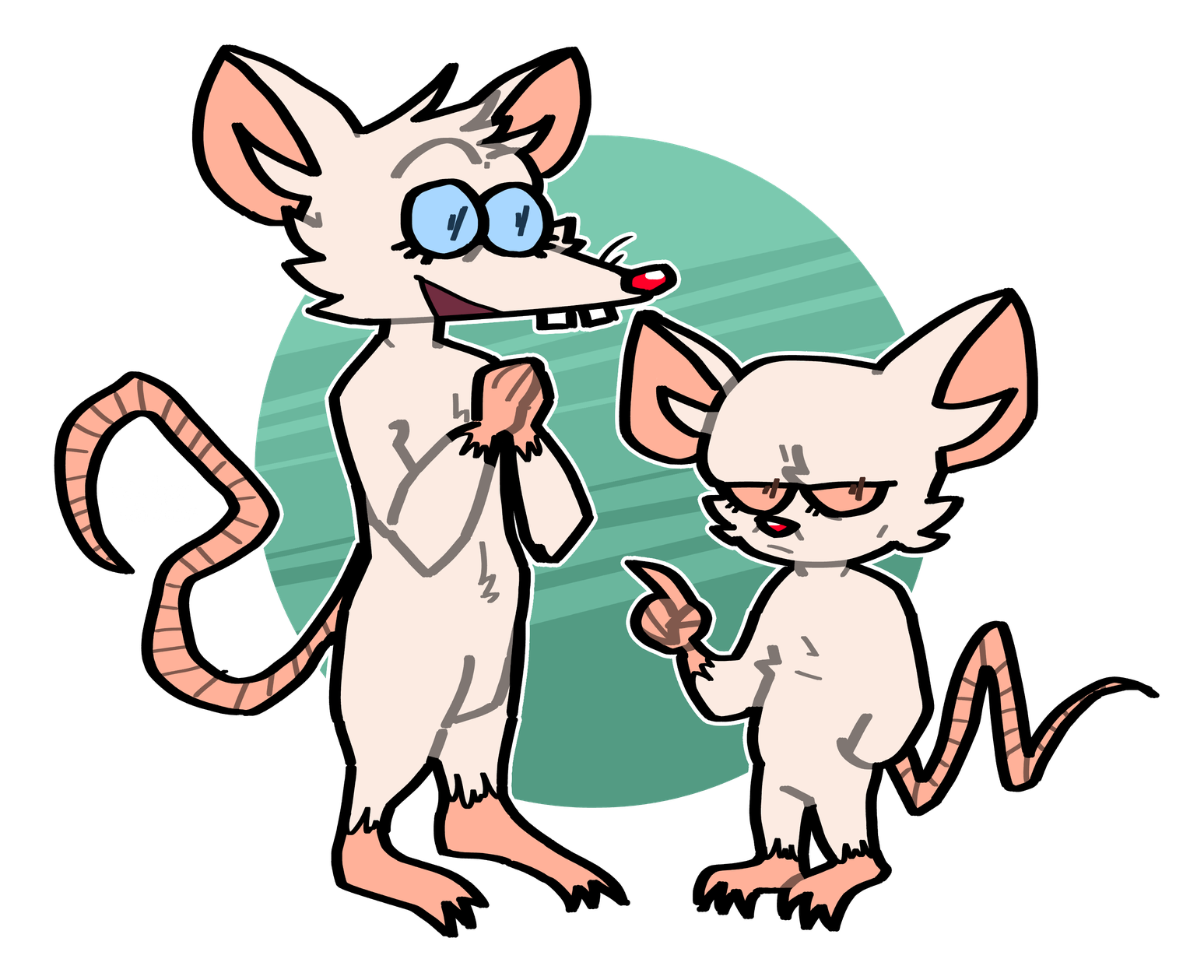 Pinky And The Brain Png Transparent (black, silver, gray, beige)