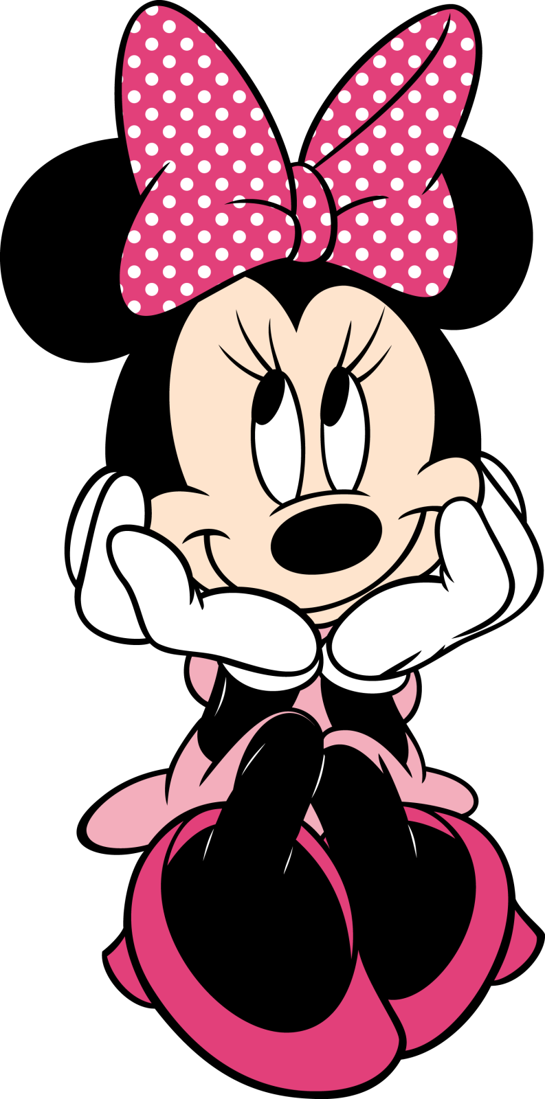 Minnie Mouse Png Free Download (white, black, beige, salmon)