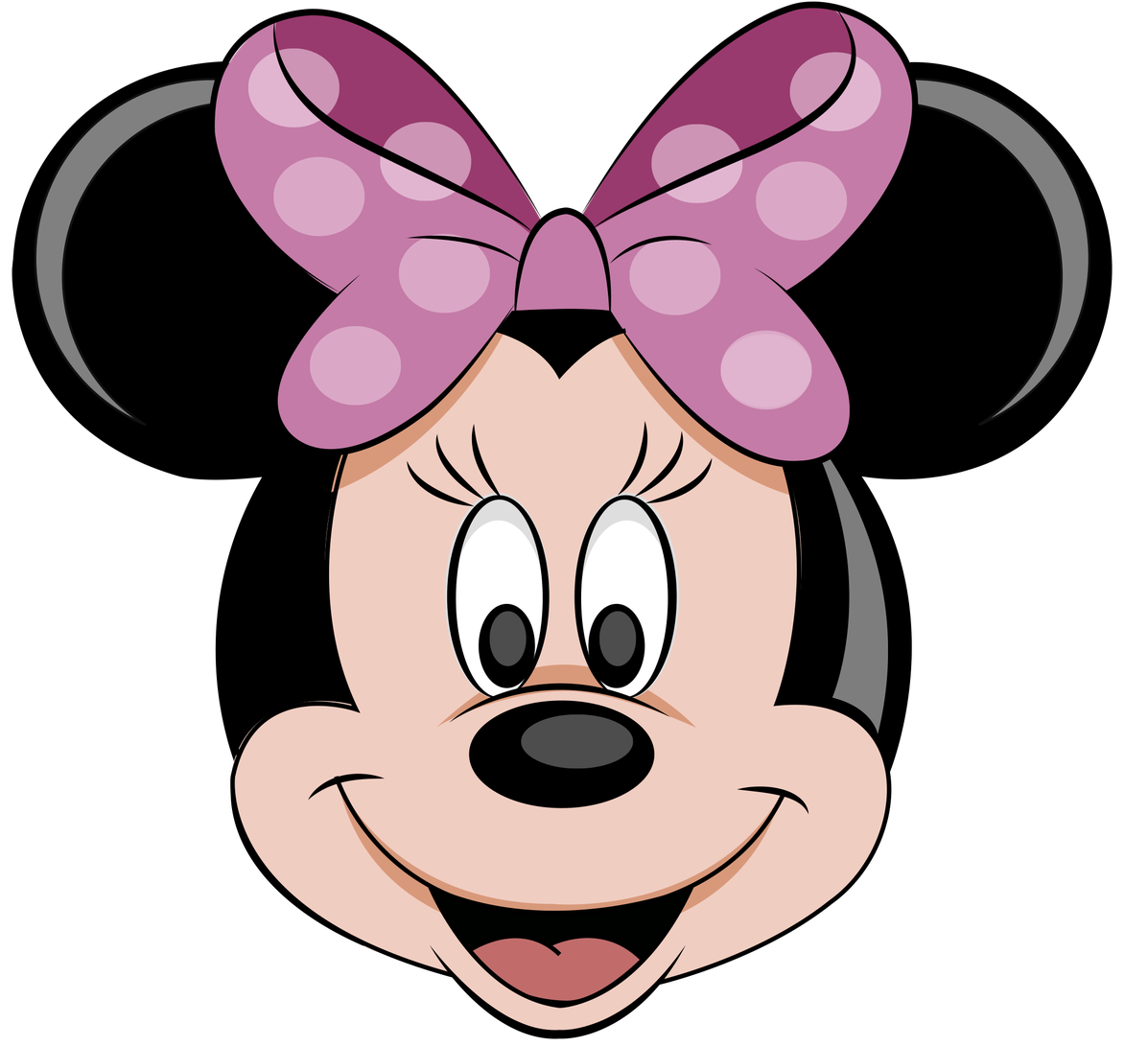 Minnie Mouse Png Transparent Picture (pink, plum, black, white, purple)