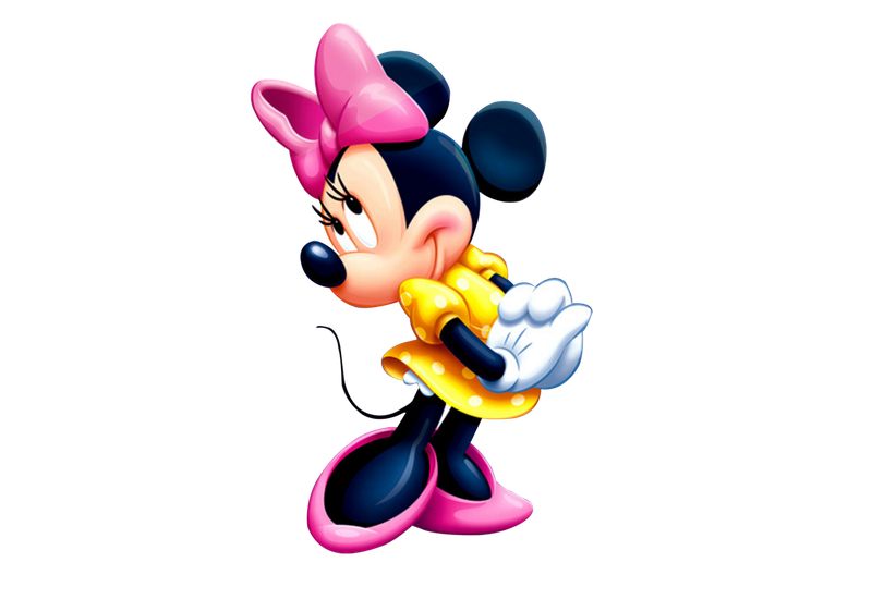 Minnie Mouse Transparent Background (white, navy, black)