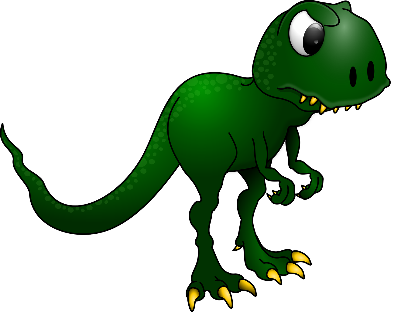 Dino Cartoon Png Image (black, green)