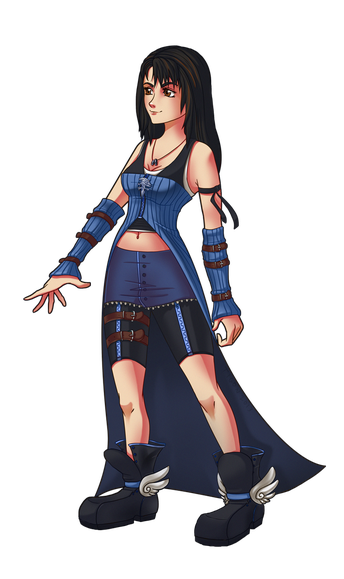 Rinoa Heartilly Transparent Background (indigo, black)