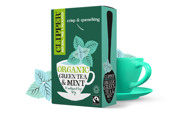 Mint Organic Green Tea Png Image (teal, black)