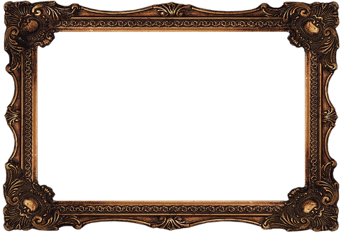 Vintage Brown Frame Png Clipart (black)