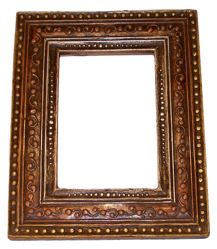 Vintage Brown Frame Png Transparent Image (black, maroon)