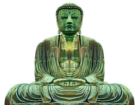 Vintage Buddha Statue Png Clipart (olive, black, gray, maroon)