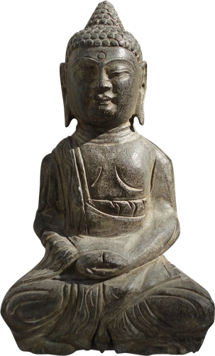 Vintage Buddha Statue Png File (black)