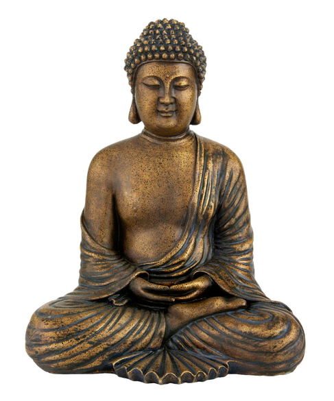 Vintage Buddha Statue Png Transparent Image (olive, black, gray)