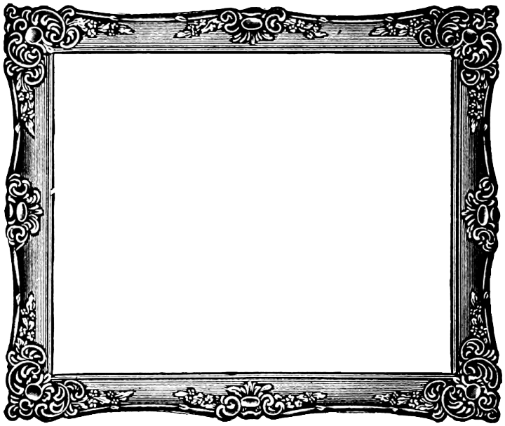 Vintage Frame Png Transparent Image (gray, white)