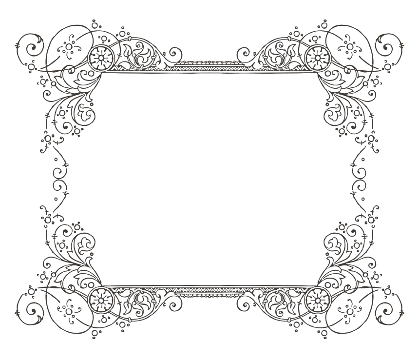 Vintage Frame Transparent (white, silver)