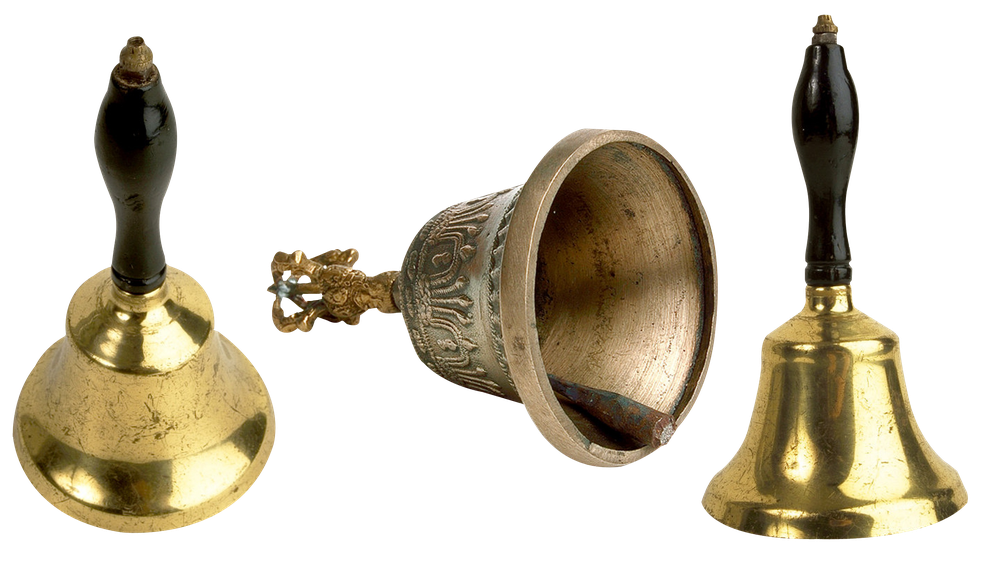 Vintage Handbell Png Image (pink, black)