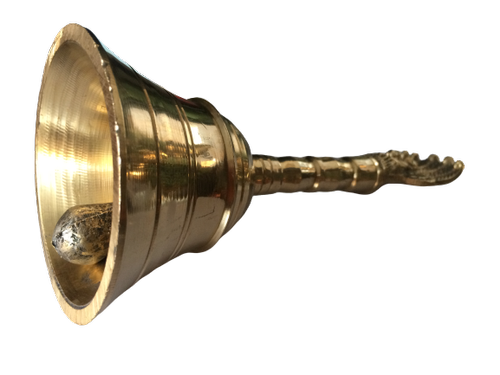 Vintage Handbell Png Transparent Image (olive, white, black)