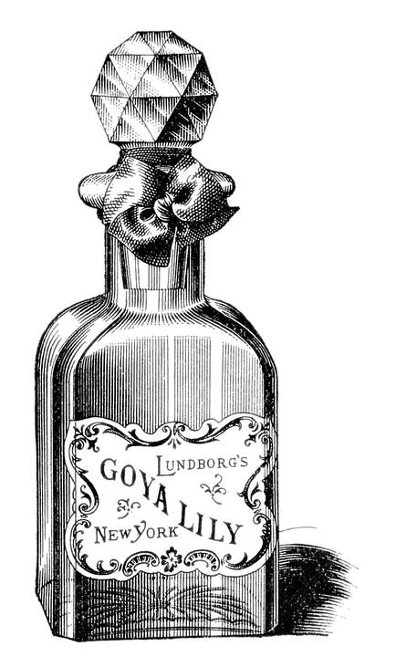 Vintage Perfume Png Photo (black, silver, white)