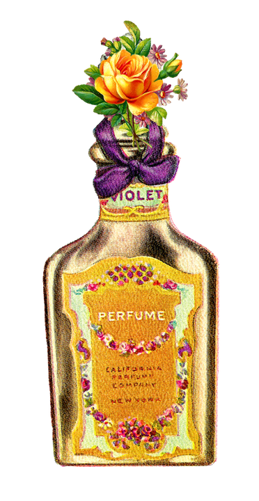 Vintage Perfume Png Pic (orange, gray, salmon, chocolate, black)