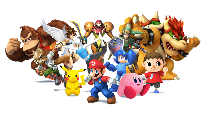 Nintendo Characters Transparent Png (black)