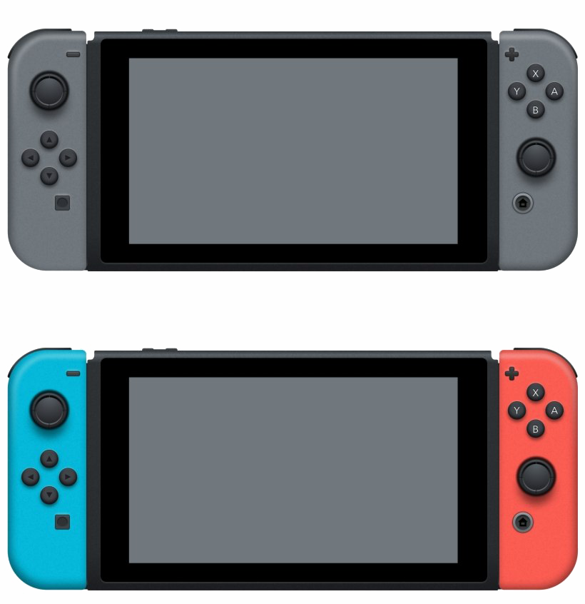 Nintendo Switch Png Image (gray, white, black, lavender, greenish blue)