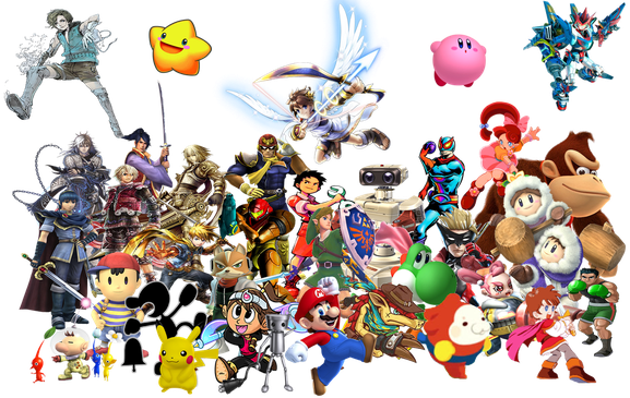 Nintendo Transparent Background (black)