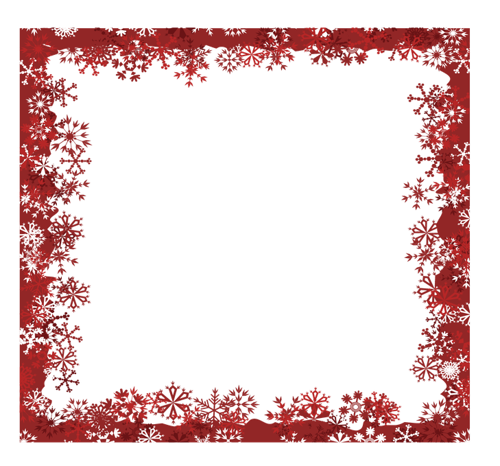 Winter Frame Png Image (maroon, black)