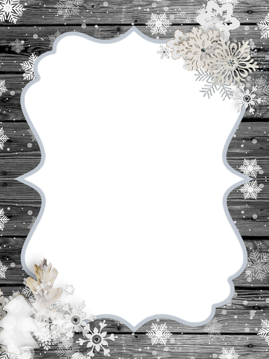 Winter Frame Png Photo (black, gray)