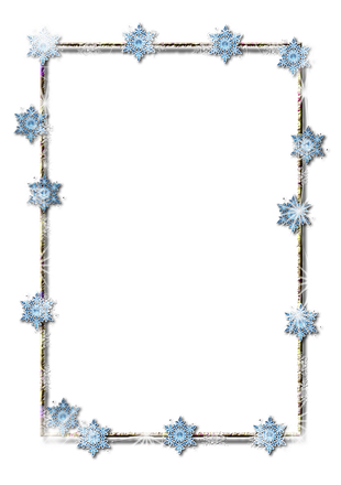 Winter Frame Transparent Png (black, white)