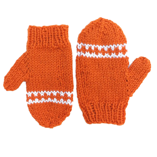 Winter Mittens Png Image (white, chocolate)