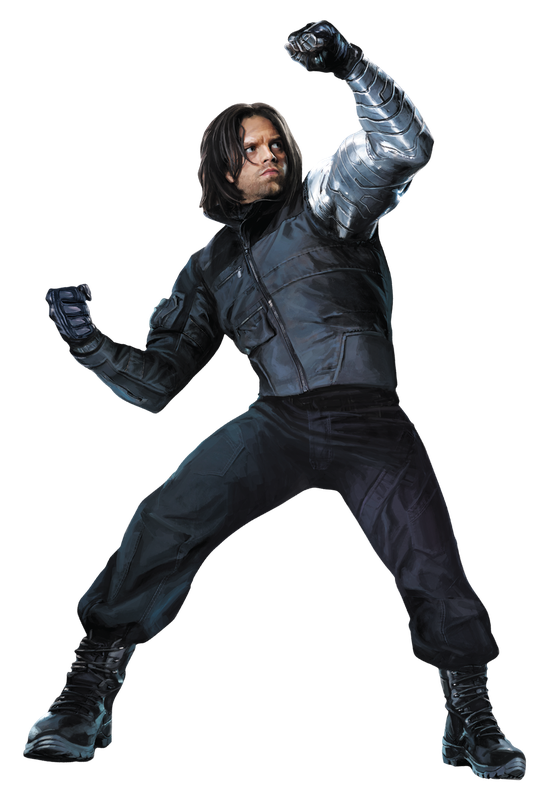 Winter Soldier Bucky Png Clipart (black)