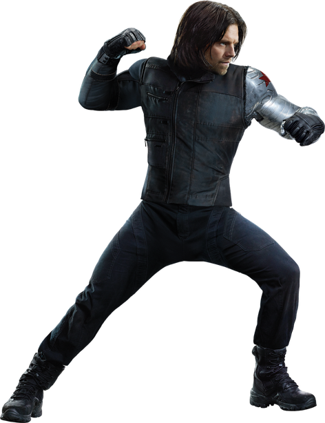 Winter Soldier Bucky Png Image (black)