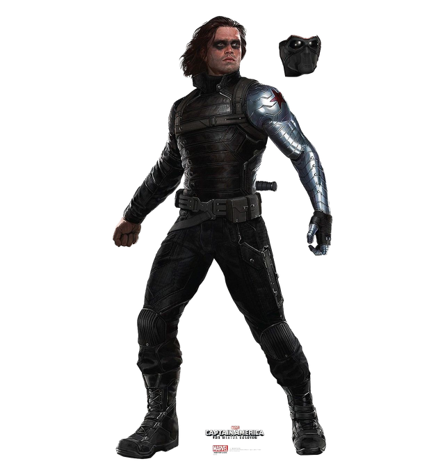 Winter Soldier Bucky Png Transparent Image (black)