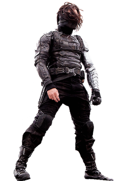 Winter Soldier Bucky Transparent Background (black)