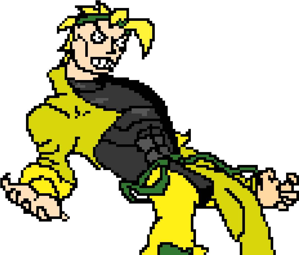 Dio Brando Transparent Png (black, gold, indigo, yellow)