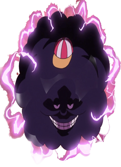 Violet One Piece Png Transparent Image (black, white)