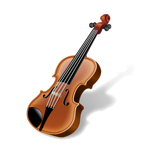 Violin Png File (black, gray, chocolate, white)