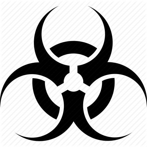 Biological Hazard Sign Png File (black, indigo)