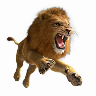 Lion Png Isolated File (white, lavender)