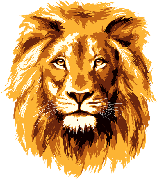 Lion Transparent Png (maroon, chocolate, black, orange)