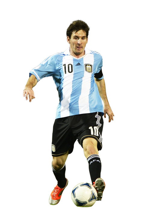 Lionel Messi Png File (white, black)