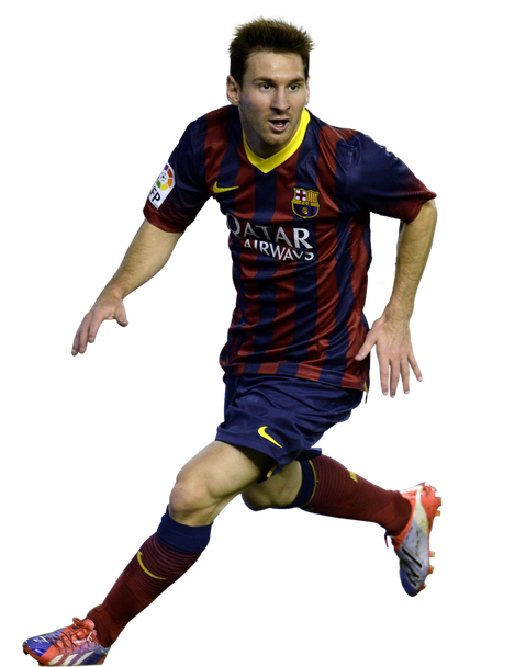 Lionel Messi Transparent Background (black)