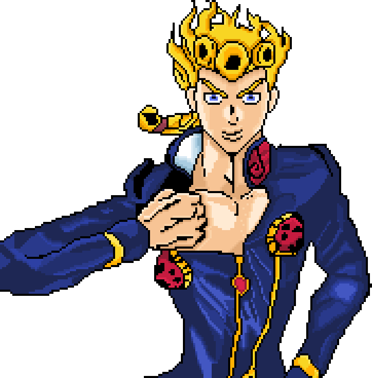 Giorno Giovanna Transparent Png (pink, navy, indigo, black)