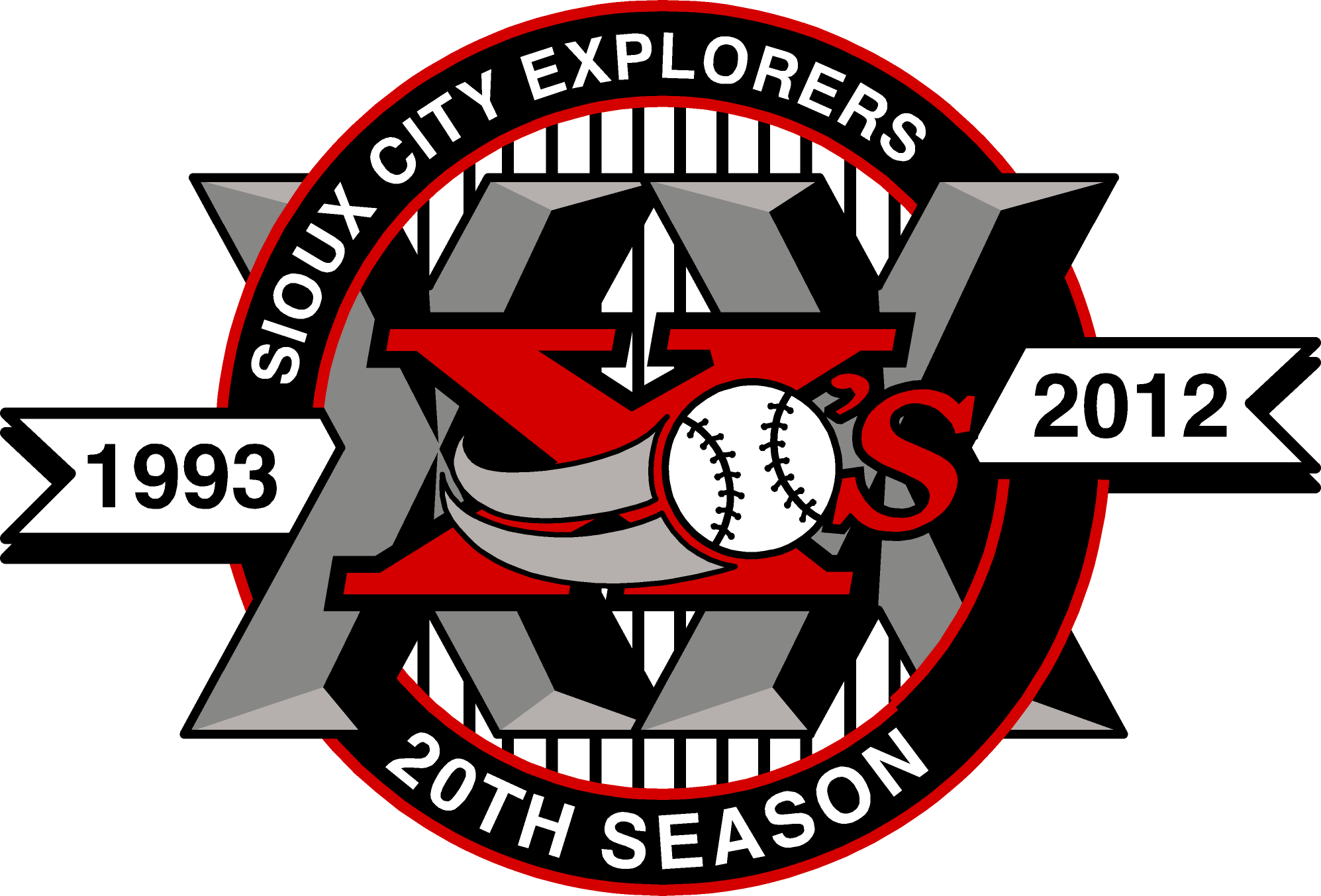 Sioux City Explorers Png Hd (black, red, white, gray)