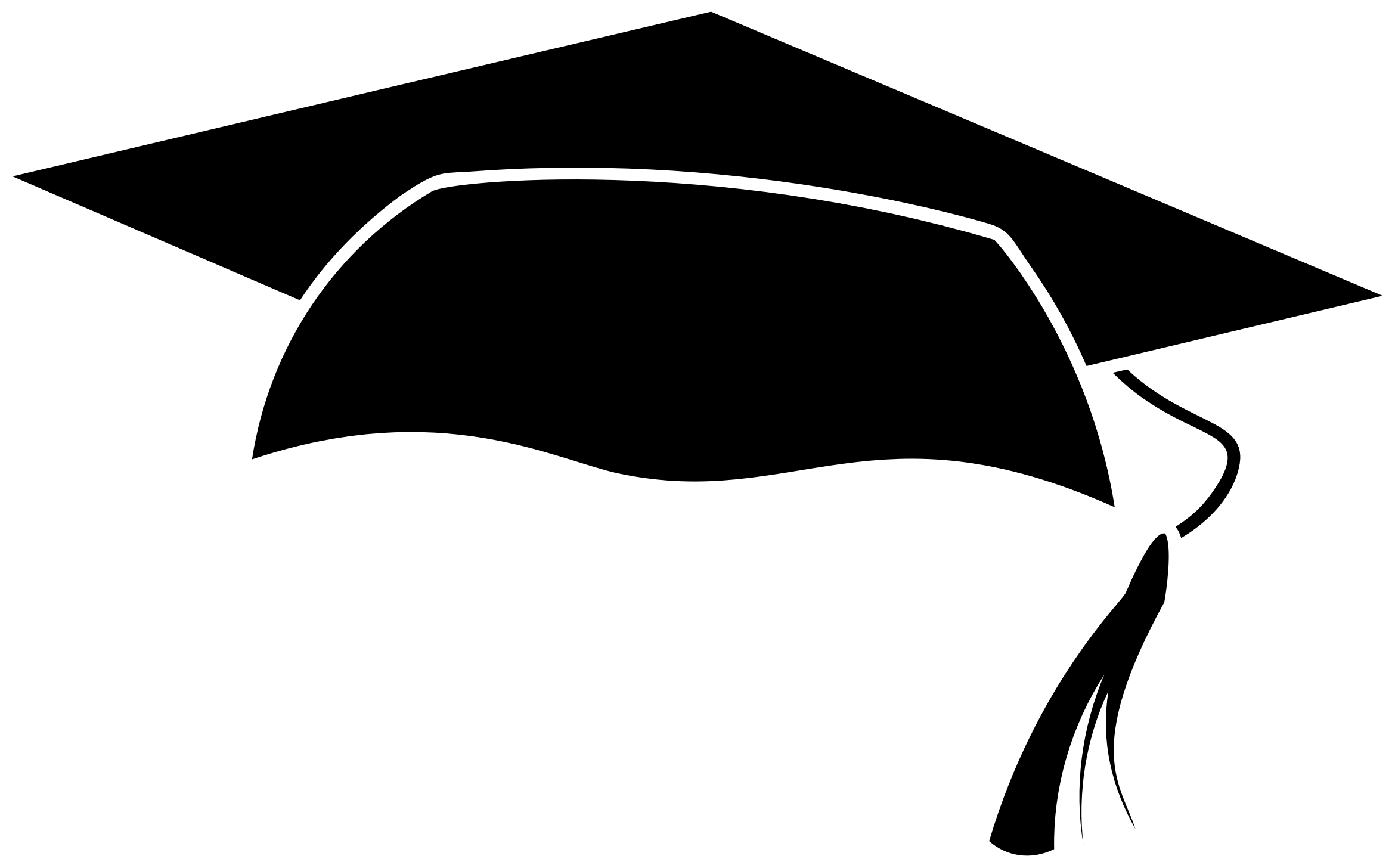 Diploma Hat Png Pic (black, silver)