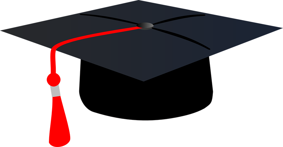 Diploma Hat Png Picture (black, red)