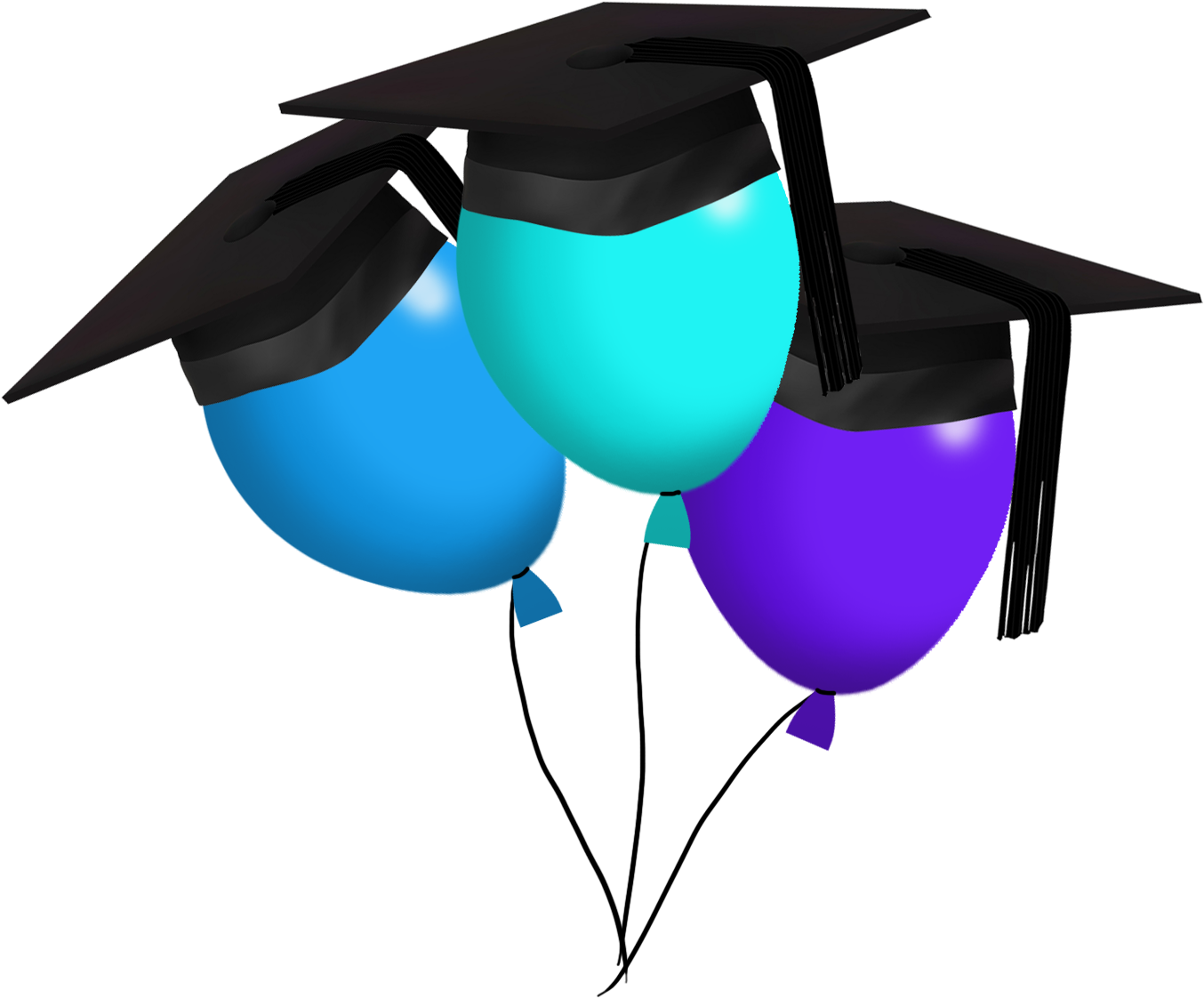 Diploma Transparent Png (greenish blue, black, blue)