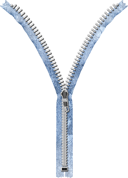 Zipper Png Transparent Image (black, silver)