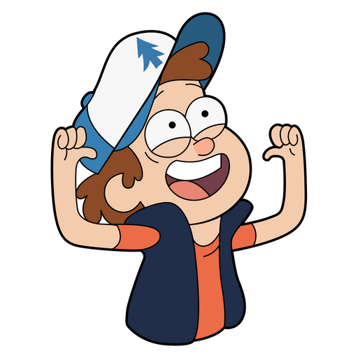 Dipper Pines Png File (pink, white, olive, black, navy)