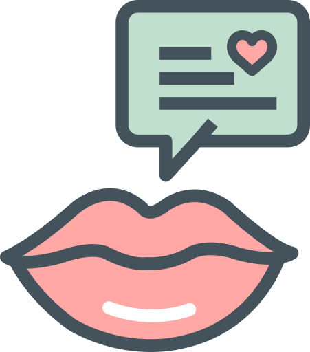 Lips Bubble Chat Love Valentine Icon Free Png Icon Download (indigo, mint, black, gray, pink)