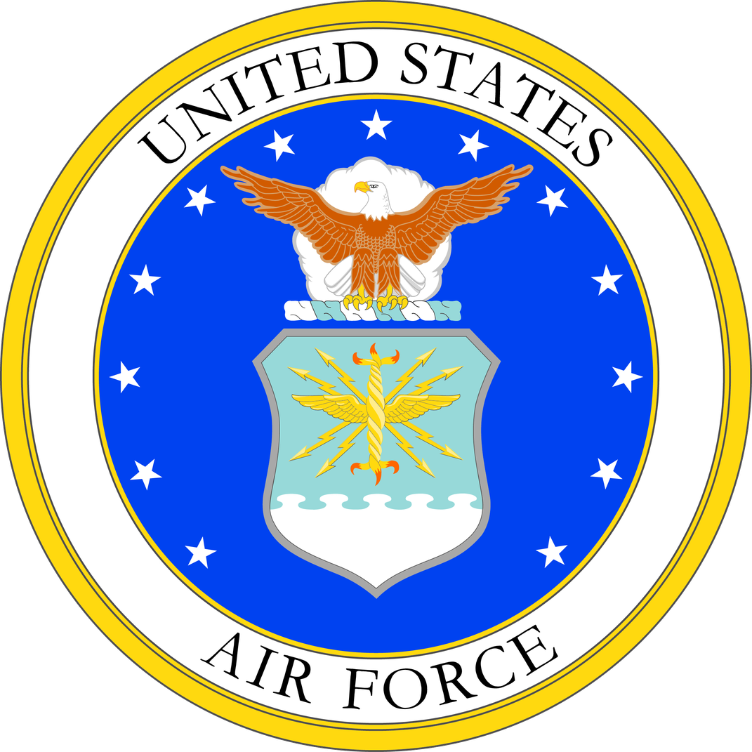 Air Force Png Photo (white, black, gold, mint, blue)