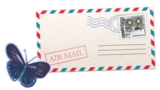 Air Mail Envelope Png Image (beige, white)