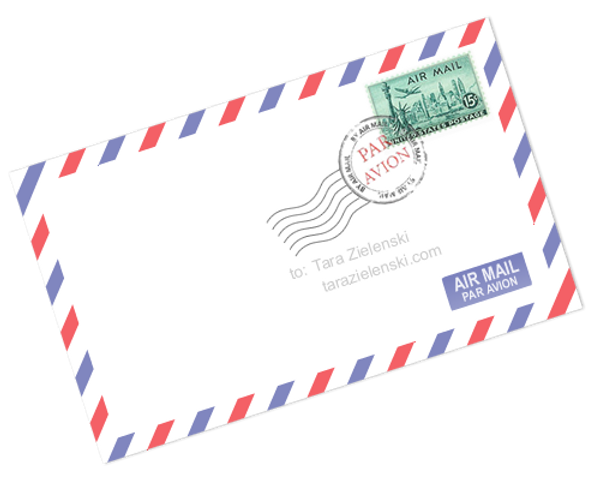 Air Mail Envelope Png Photo (black, lavender, white)