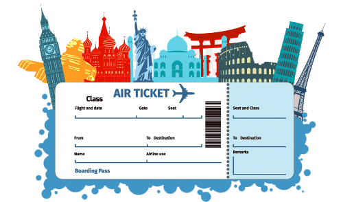 Air Ticket Png Hd (white, lavender, silver)